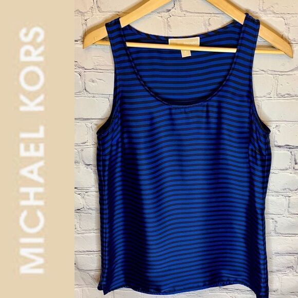 Michael Kors Blue and black striped tank - Picture 1 of 7
